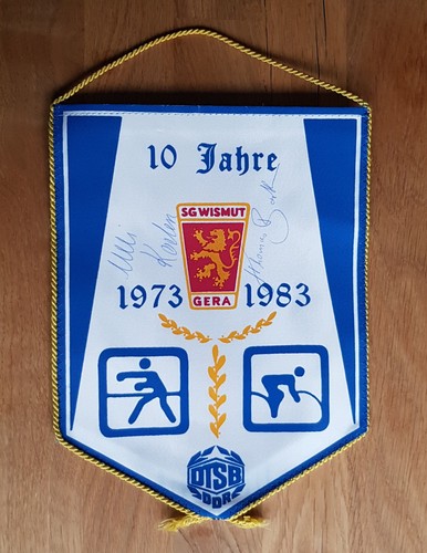 Ddr wimpel mit autogrammen - autogrammen, 10