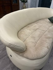 Designer Couch NIERI Leder Beige – 2er Set (200 & 240 cm)