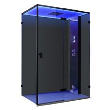 Dampfdusche 150x90 cm in schwarz rechts Dusche Duschkabine 