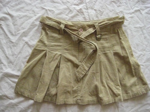 Vintage falten minirock cord - vintage,