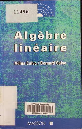 Algèbre linéaire adina - linéaire,