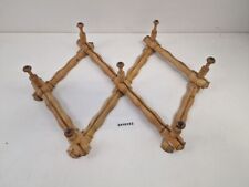 Garderobenleiste Garderobenhaken faltbar Schere Holz 7 Haken rustikal #2410153