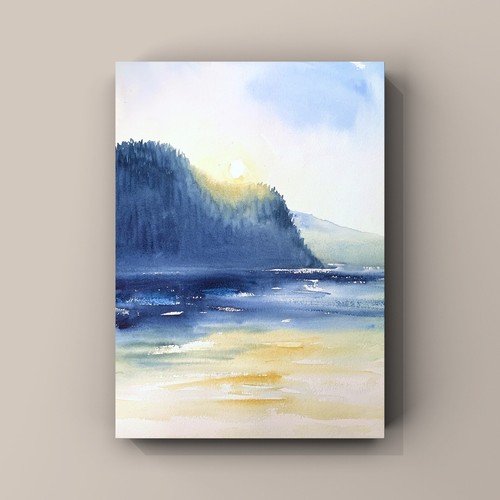 Original aquarell bild - original,