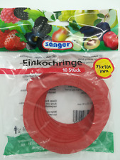 10 Stück Einkochringe Einmachringe Gummiringe 75x101 für Drahtbügelgläser