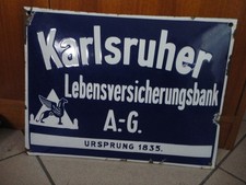 altes Emailleschild Karlsruher