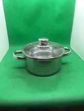 Edelstahl Fleischtopf Kochtopf Bratentopf Topf Induktion mit Glasdeckel Küche