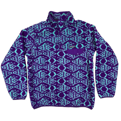 Patagonia aztec ikat fish - ikat, blue