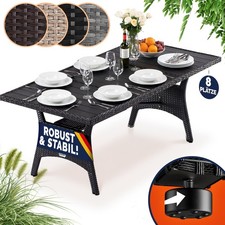 Casaria Polyrattan Gartentisch