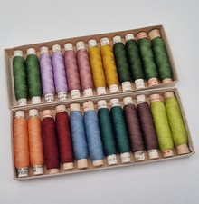 Nähgarn 24 Rollen 100% Baumwolle Garn - Nostalgischer Naehbedarf bringt Freude !