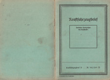 Kraftfahrzeugbrief alt von 1940 Motorfahrrad Victoria 99 N Original