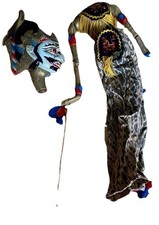 Handgeschnitzte Wayang Golek Puppe aus Indonesien 63x15cm