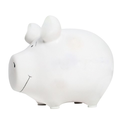 Sparschwein weiß 12 - weiß, ca.