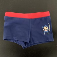 Sanetta Badehose Gr. 128 Blau guter Zustand mit Piraten Motiv