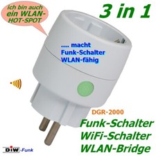 DGR-2000 3_in_1 WLAN-+ Gateway + Funk-Zwischenstecker DIW-Funk INTERTECHNO komp.
