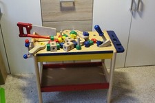 PINTOY Spiel Werkzeugstation Holzwerkbank für Kinder • Arbeitshöhe 48 cm  #9542#