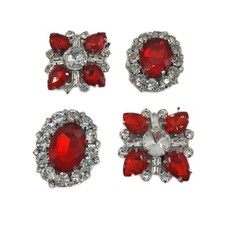 arricraft 2 Paar 2 Stile Strass Schuhclips Rote3  UnvollstÃ¤ndig