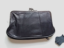 Damem Geld-Knipsbörse Klippverschluss + Echt Leder + altsilb.farb. Bügel + K +1