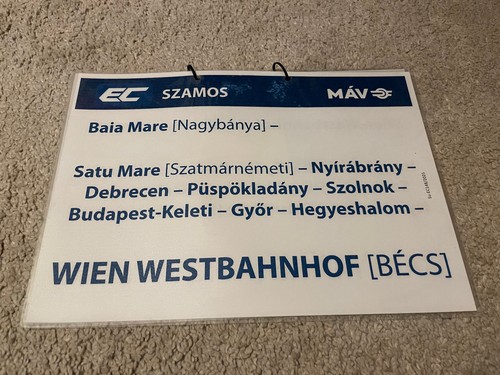 Zuglaufschild szamos baia - ,