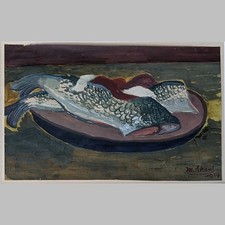 Josef Scharl Stillleben Fische