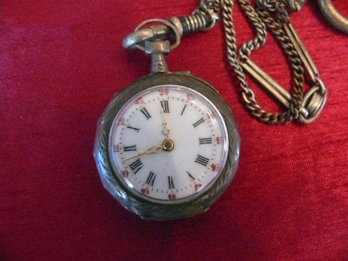Antike taschenuhr mit kette - taschenuhr,