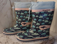 Gummistiefel von KangaROOS, Größe 34, Farbe blau-rosa, Warmfutter