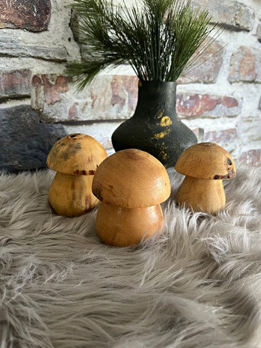 3er set holzpilze - ⁠3er,