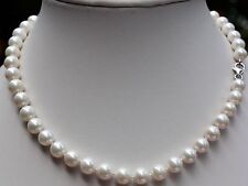 AAA 51cm Echt Zucht Süßwasser Perlen Schmuck Halskette Perlenkette Collier Kette