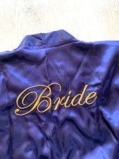 BRIDE--Braut---Morgenmantel--blau---Gr.L---NEU