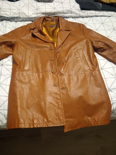 Herren mantel lang - herren, leder