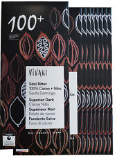 Vivani 100% Kakao + Nibs Bioschokolade 10er Pack