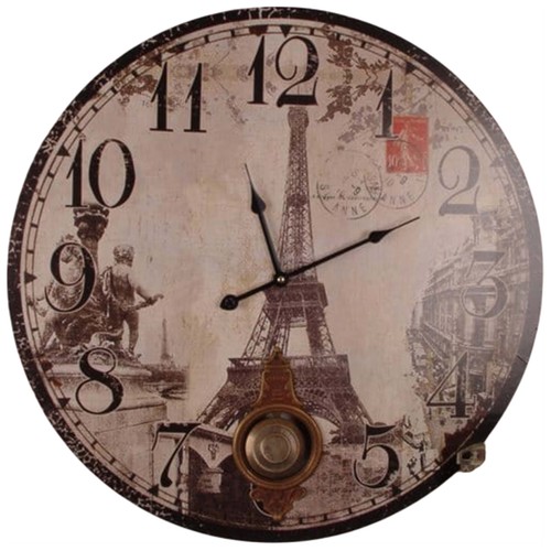 Vintage eiffelturm wanduhr - vintage, eiffelturm-wanduhr