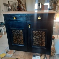 Vintage holz kommode mit