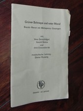 Programmheft - Grüner Schnaps und roter Mond (tip 1987) 01