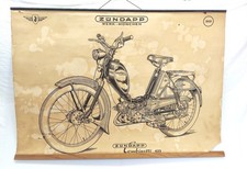 Zündapp Combinette Exposionszeichnung Rollplakat Oldtimer Schautafel Werbetafel