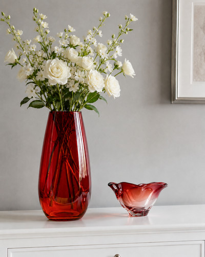 Vintage große glasvase glas - vintage,