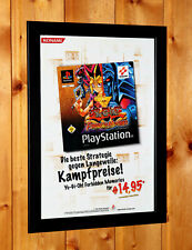 Yu-Gi-Oh! True Duel Monsters Sealed Memories PS1 Vintage Promo Poster Werbung gerahmt