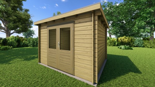 Gartenhaus blockhaus pultdach - blockhaus,