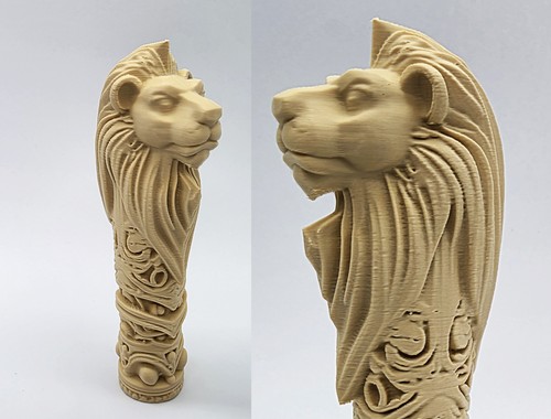 Löwe totem pfahl deko figur - pfahl,