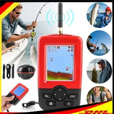 100M Profi Futterboot Fischfinder Sonar Detektor Dot Matrix Echolot Fischfinder