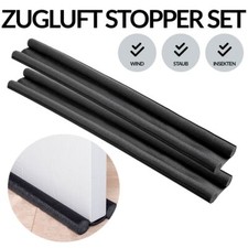 2x Zugluftstopper Tür Stopper Zugluft Isolierung Luftzug Doppel Dichtung 93cm