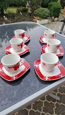 Set 6 Cups Caffè  Porzellan - mit Untertasse - TABLETOP Elch