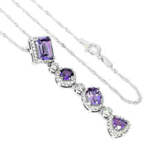 Silber Anhänger lila Amethyst