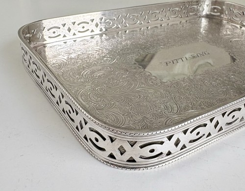 Tablett england silberauflage - tablett,