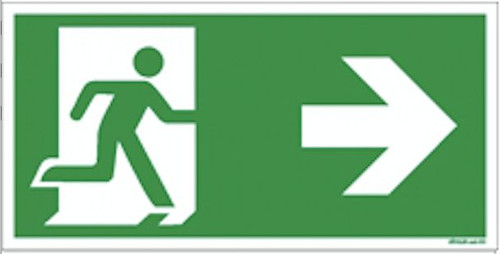 Fluchtweg notausgang schild - fluchtweg,