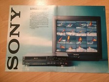 ORIG REKLAME WERBUNG  1989  SONY Fernseher  VHS Gerät