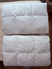 2x Luxus-Daunendecke - 155x220 - 90% weiße Daunen - je 1050g - fast neu