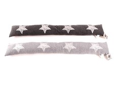 Zugluftstopper Türbodendichtung Türdichtung Zugluft Grau Anthrazit Stern 90cm