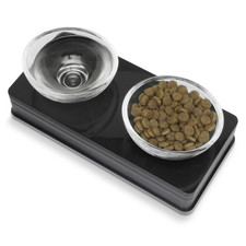 Catit Style Glass Diner Katzen Napf - 2 Näpfe aus Glas für Wasser + Futter 54531