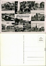 Düsseldorf  Oberkasseler Brücke, Anlagen Königsallee, Rheinansicht 1934