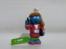 Schlumpf Schlümpfe W306 BASF Managerin Hexalotte mit Fähnchen grün Schleich